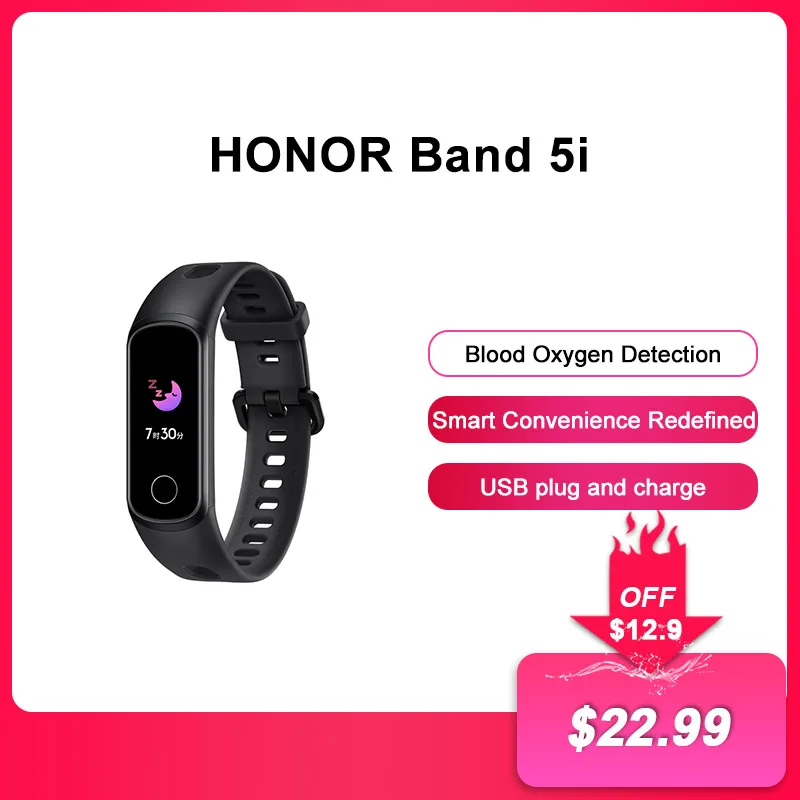 

Original HUAWEI Honor Band 5i Smartwatch Bluetooth Bracelet 5ATM Waterproof Blood Oxygen Tracker Sports Running