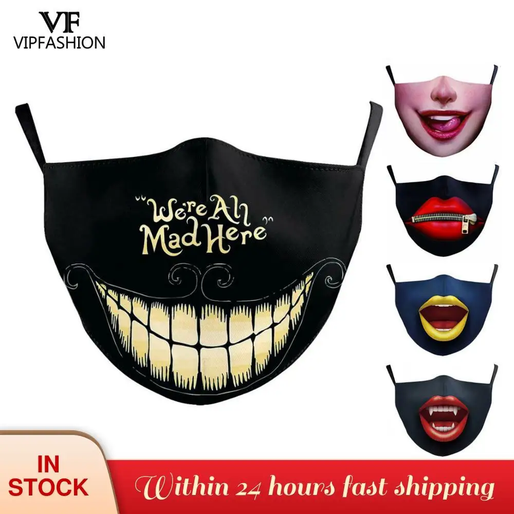 VIP модные многоразовые моющиеся PM2.5 Анит дымка рот маска для взрослых клоун с
