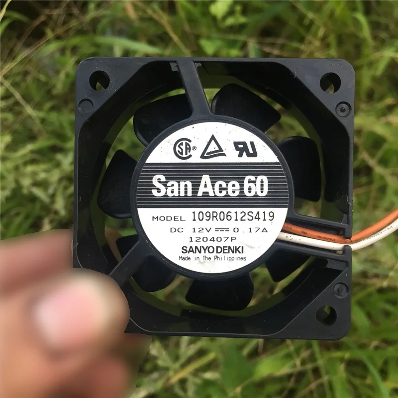 

Вентилятор теплоотводящий SANYO 6025 с двумя шариками, 6 см, 109R0612S419, 12 В, 4600 А, об/мин