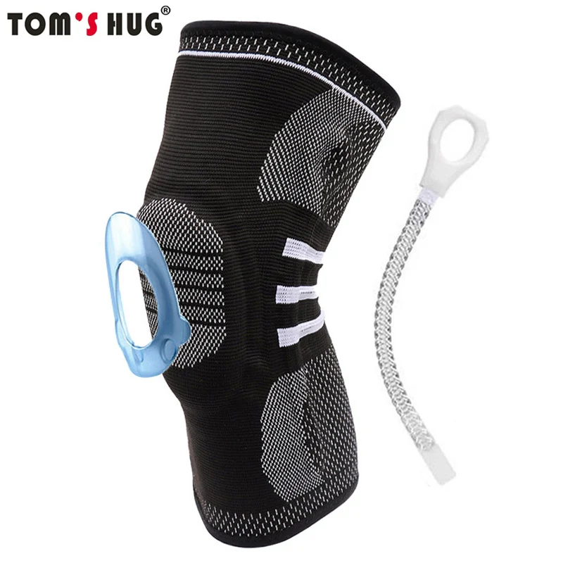 Tom's Hug Silicon Meniscus Kneepad 1 Pcs Spring Knee Pads Support Patella Protector Leg Arthritis Injury Gym Sleeve knee Brace