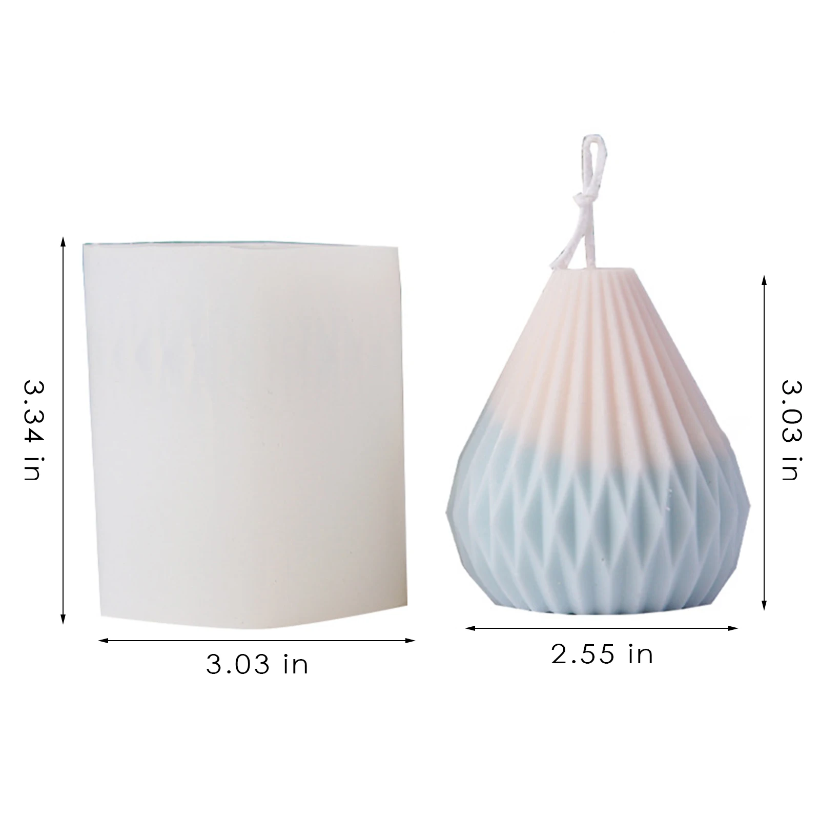 

3D Pear Candle Mould Cylindrical Geometric Silicone Mold Wax Soap Making Molds for Handmade Gift Ornament Craft DIY