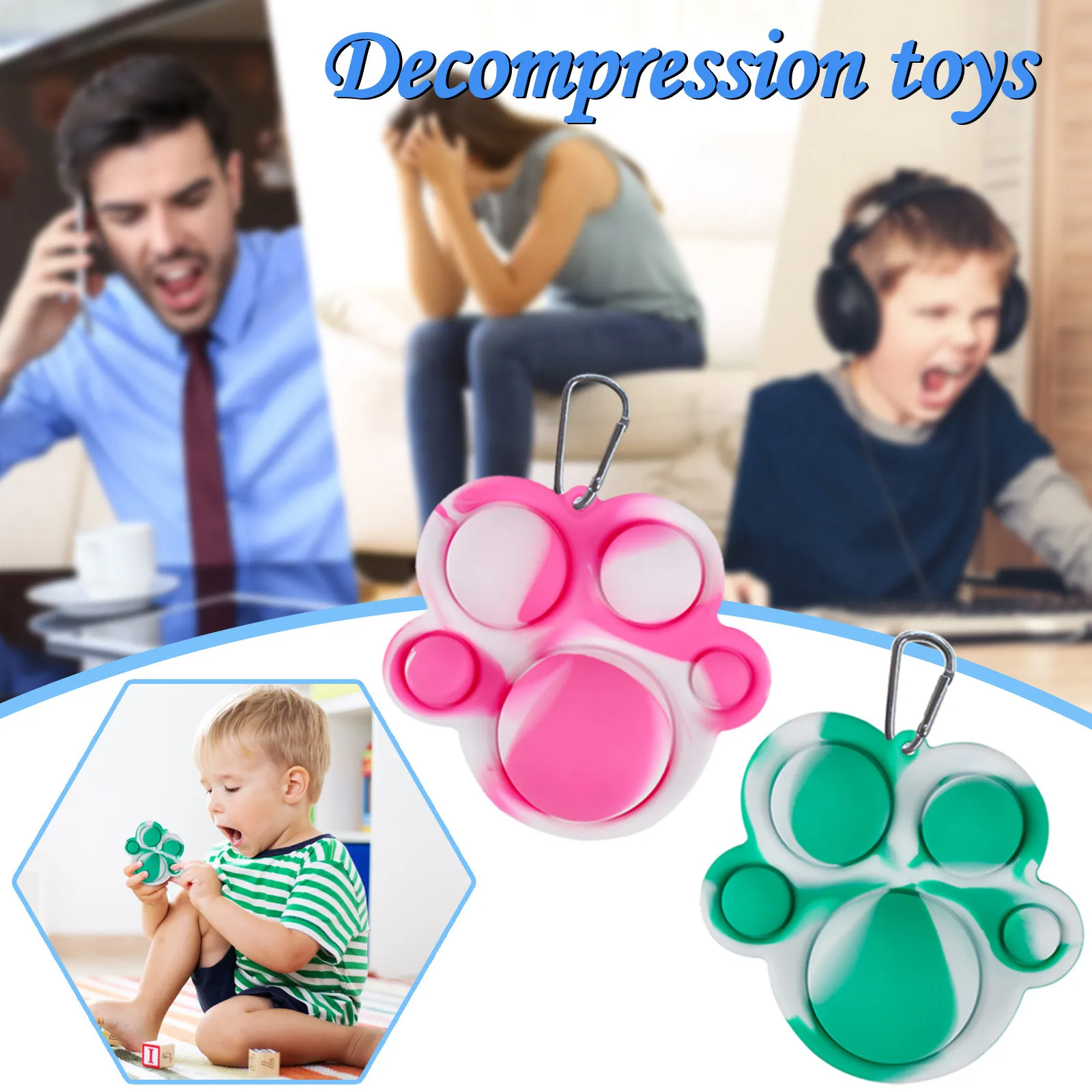 

2PC Educational Children's Toys Adult Relief Pressure Dimple Toys Pressure Board Controller Decompression Toys анисѬесс 40*