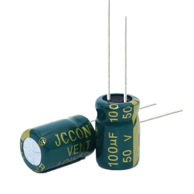 20pcs High frequency low resistance aluminum electrolytic capacitor 50v100UF 100uf50v volume: 8x12
