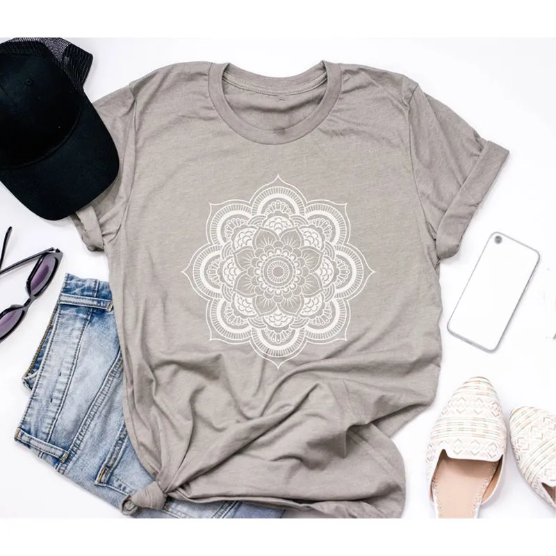 

Harajuku Plus Size Floral Print T-shirt Women 2020 Fashion Round Neck Short Sleeve Tops Tee Summer Casual Tshirts Female Clothes