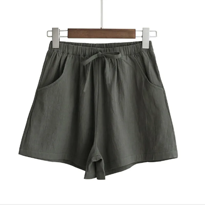 2020 nouveau Shorts Pour Femme Chaude D'été Décontracté Coton Lin Short Grande Taille Taille Moyenne Courte Mode Femme Streetwear Pantalon Court