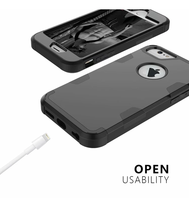 Для iPhone 6S/6 4," гибридный противоударный защитный резиновый силиконовый чехол для задней панели 7 8 Plus X Xs чехол
