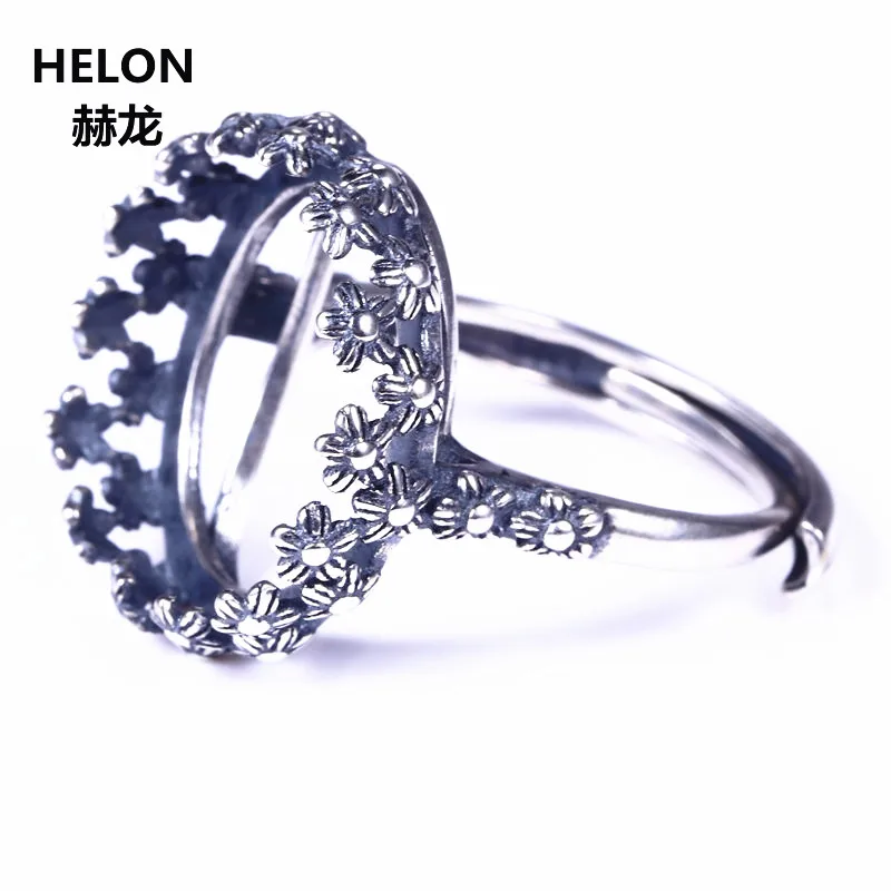 

Женское кольцо в стиле арт-деко из серебра 925 пробы с овальным кабошоном, 11 х14 мм