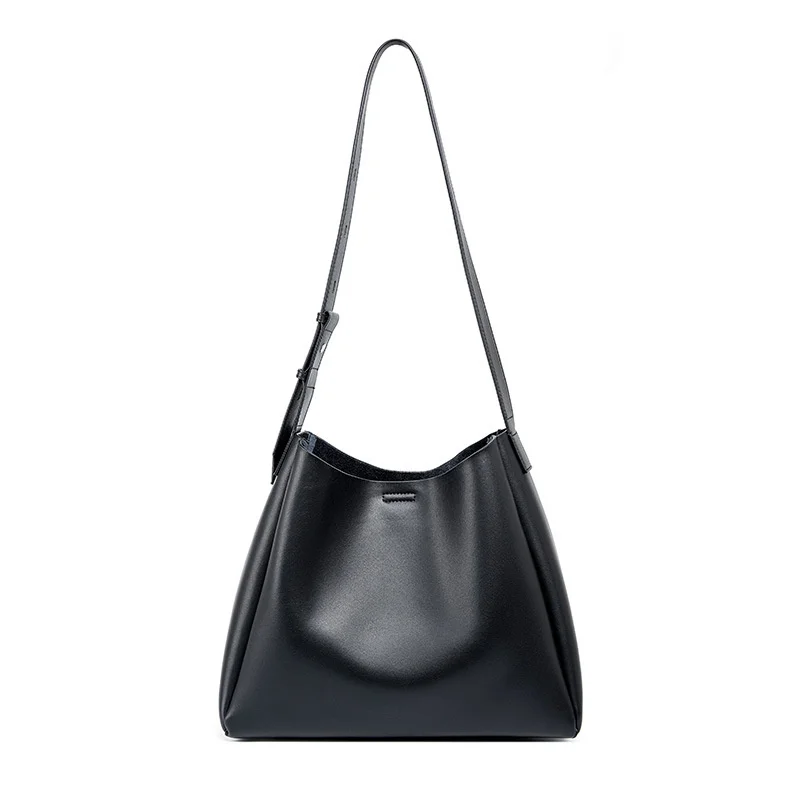 

2021 Big Size Vintage Bucket High Quality Handbag Women's Bags Casual Large Capacity Leather Travel Shoulder Bag Fashion Simple