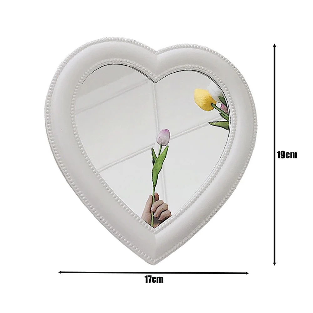 Розовое зеркало для макияжа настольное настенное двойного назначения