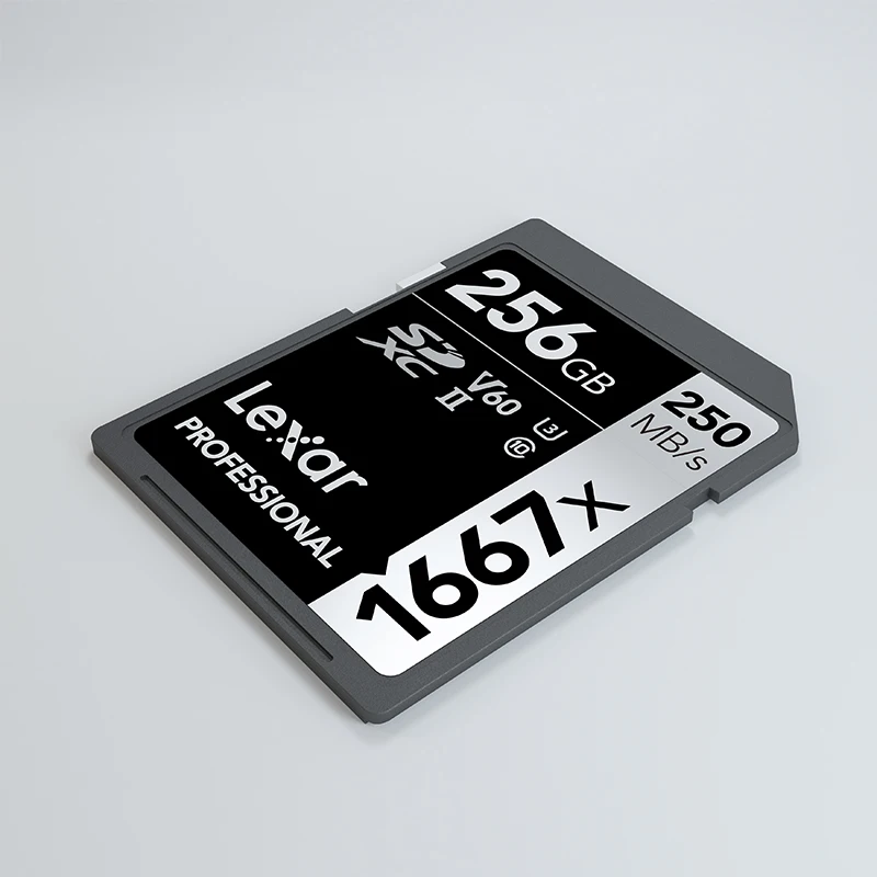 Карта памяти Lexar Original 1667X SDXC 256 ГБ флэш-память 250 МБ/с. высокоскоростная карта V60 UHS-II
