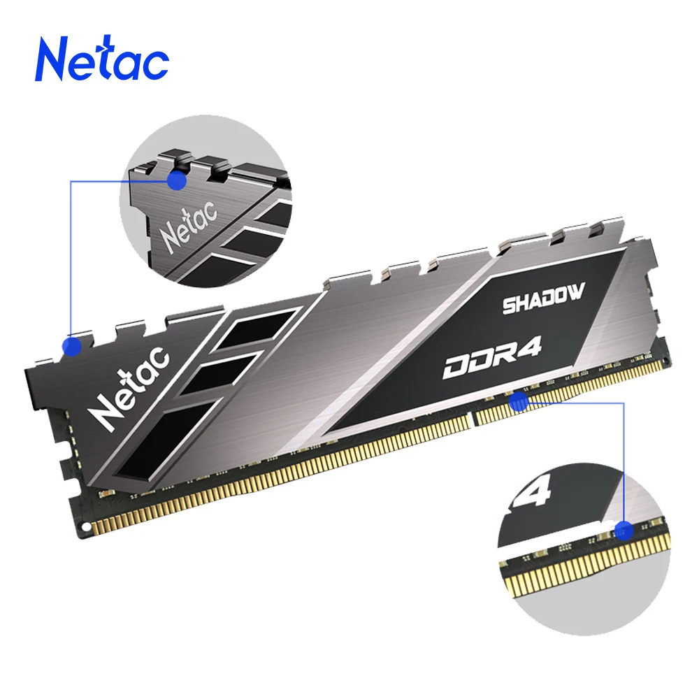 

Оперативная память Netac DDR4 8 ГБ 16 ГБ ОЗУ Память ddr4 3200 МГц 3600 МГц 2666 МГц модули памяти XMP Dimm для материнской платы X99 Intel AMD