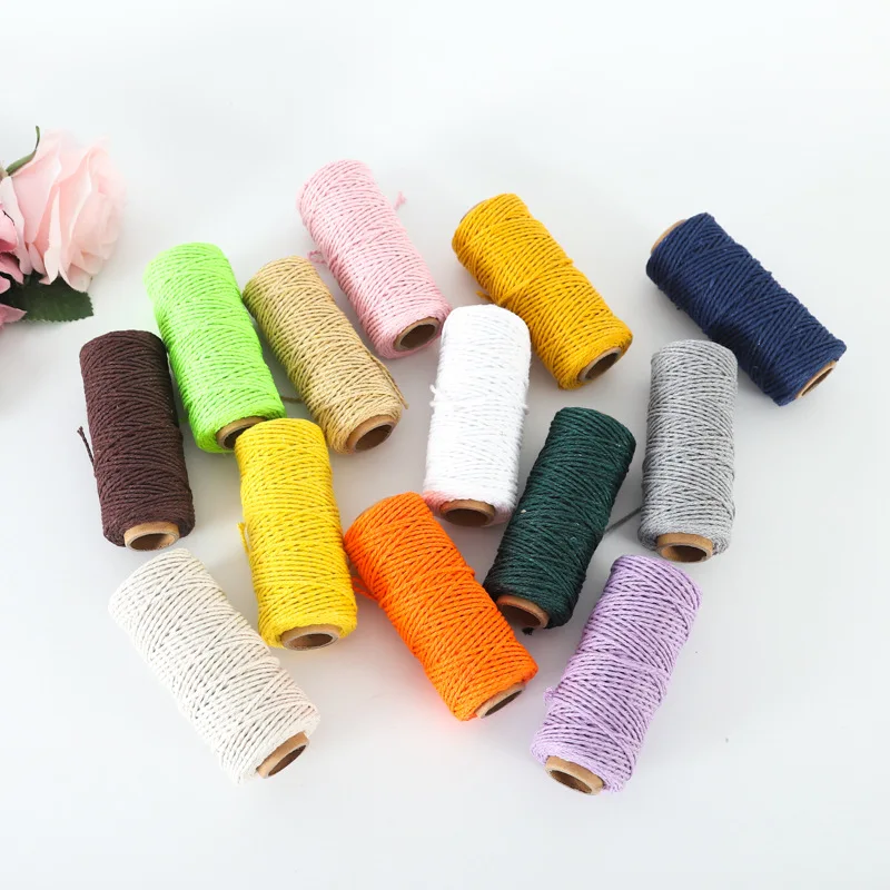 Ручной работы DIY из чистого хлопка витой шнур веревка ремесла многоцветный