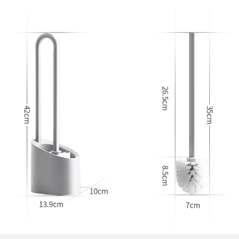

Magnetic PP Cleaning Brush Portable Toilet Brush Bathroom Plastic Home Long Handle Shower Room Bathroom Cleaner Accessories Sets