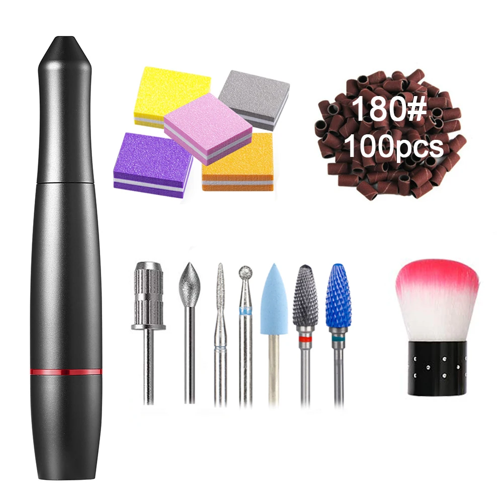 Машинка для маникюра и педикюра 20000 об./мин. с фрезами|Электрические маникюрные