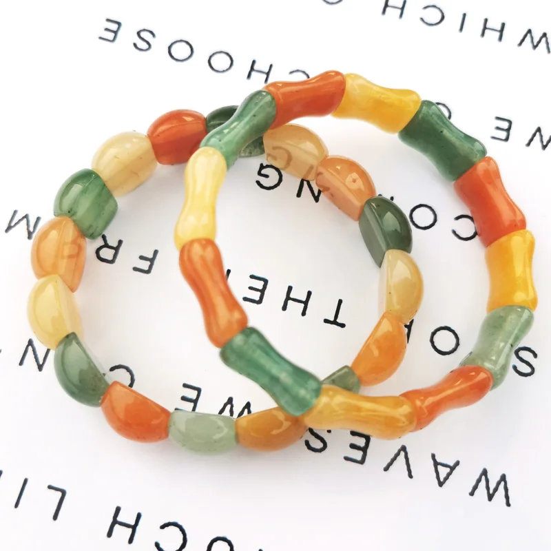 Женский браслет из нефрита и камня в богемном стиле | Украшения аксессуары