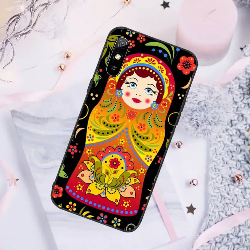 

Phone Case For Xiaomi Mi Redmi Note 7 8 9 pro 8T 9T 9S 9A 10 Lite pro Russian Colorful Matryoshka Patterns