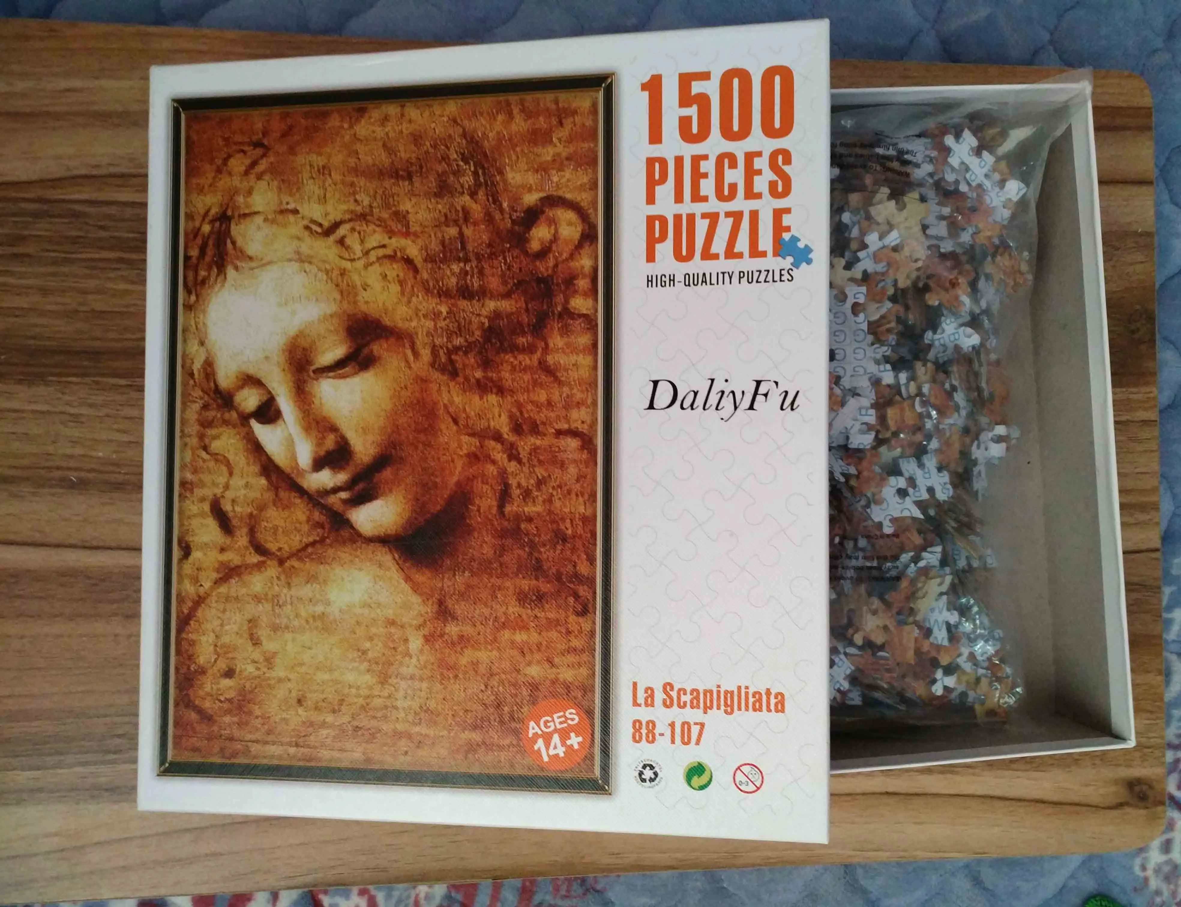 DaliyFu 1500 шт. знаменитая картина-пазл игрушка лицо ди-вьюли Орландо Леонардо да