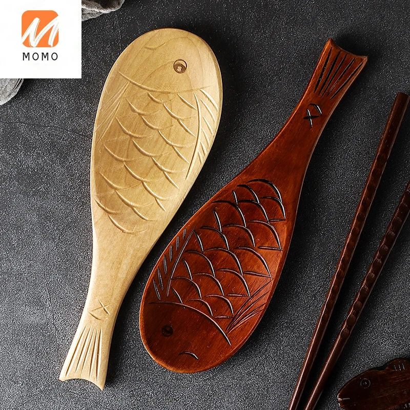 

Household Creative Wooden Spoon Wooden Rice Spoon Wood Wooden Rice Scoop Paint-Free Rice Shovel Non-Stick Spoon