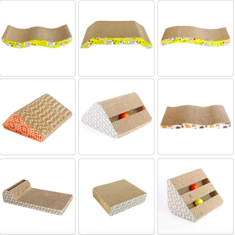 Веселая игрушка для собак котят царапина S образная гофрированная бумага кошачья