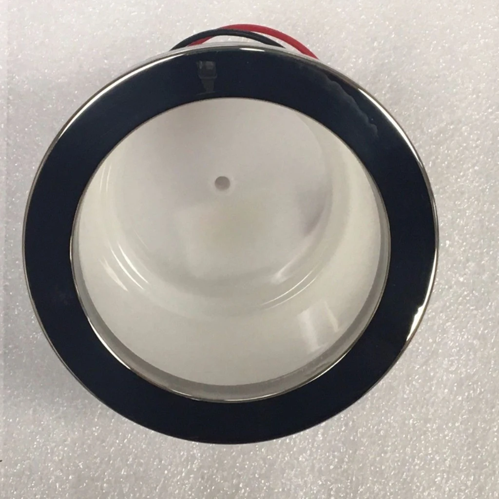 

12 Volt Boat Marine RV Cup Holder With Blue LED Light Lamp & Stainless Steel Rim