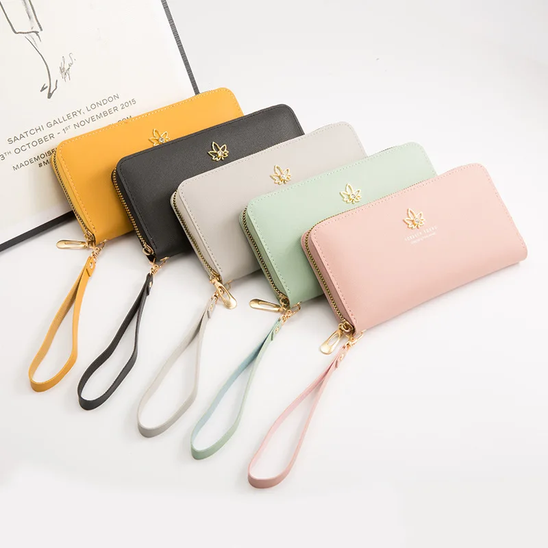 

Fashion Hardware Clutch Wallet Women's Small Wallet Simple Square Long Wallet Ladies Phone Bag Trendy Coin Purse