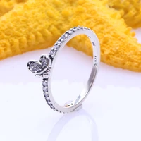 100 925 sterling silver pan ring new enchanting butterfly smart creative jewelry ring for women wedding party fashion jewelry