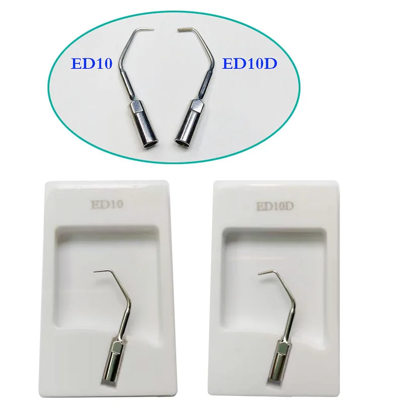 2 Pieces/Set (ED10 &amp ED10D) Dental Scaler Tip for DTE/ Satelec/ NSK/ Gnatus/ Bonart Dentist Endo Device Instrument |