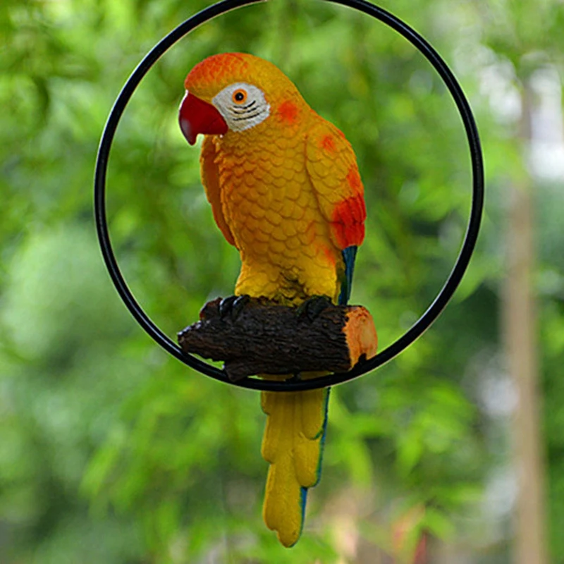 Искусственный попугай из смолы украшение для дома креативное животное птица