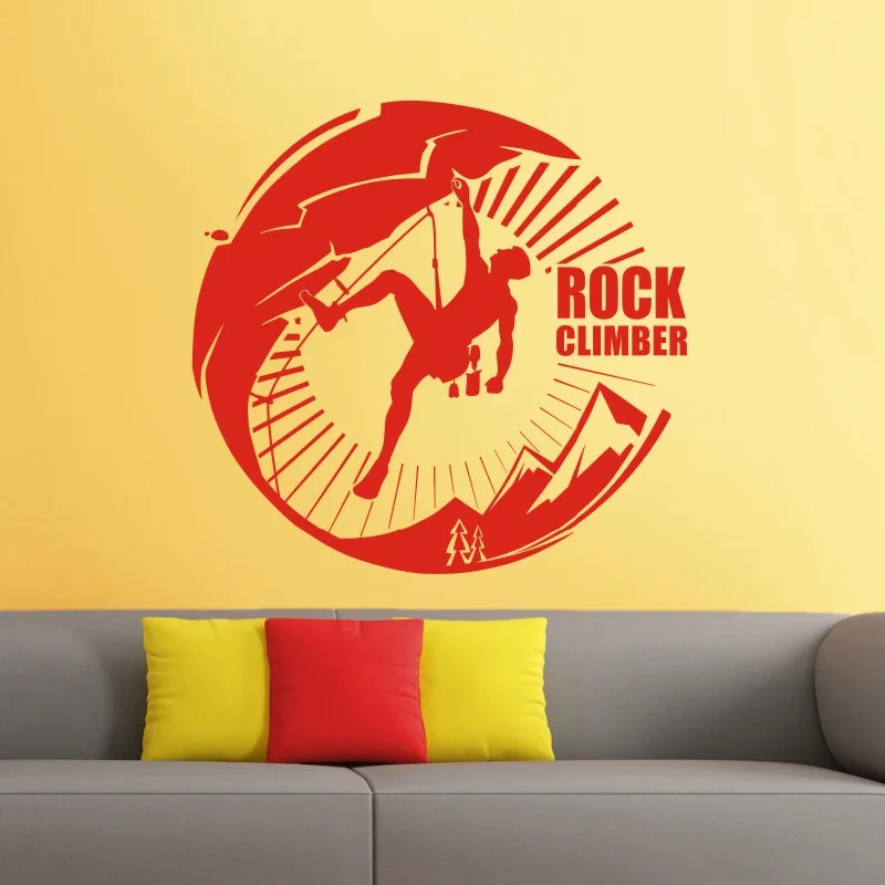 Наклейка на стену для скалолазания Виниловая наклейка альпинизма декора