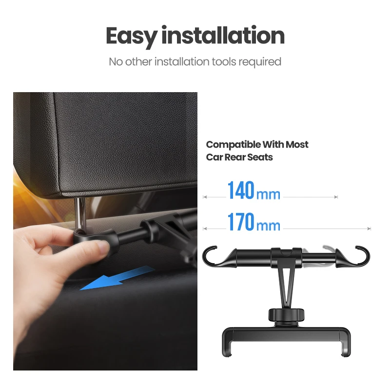 ugreen mobile phone holder car headrest holder for phone tablet backseat mount stand for ipad pro iphone 13 auto headrest holder free global shipping