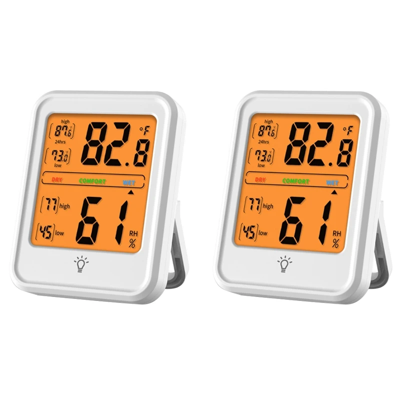 

Цифровой термометр-гигрометр, комнатный Измеритель температуры и влажности с контактной подсветкой