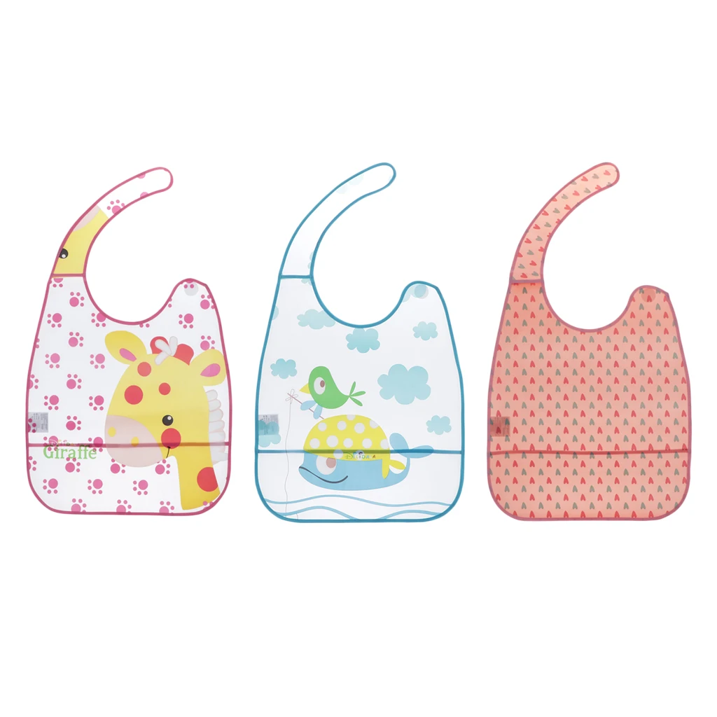 Водонепроницаемый нагрудник для еды с карманом защиты одежды - Цена: 192,72 руб.