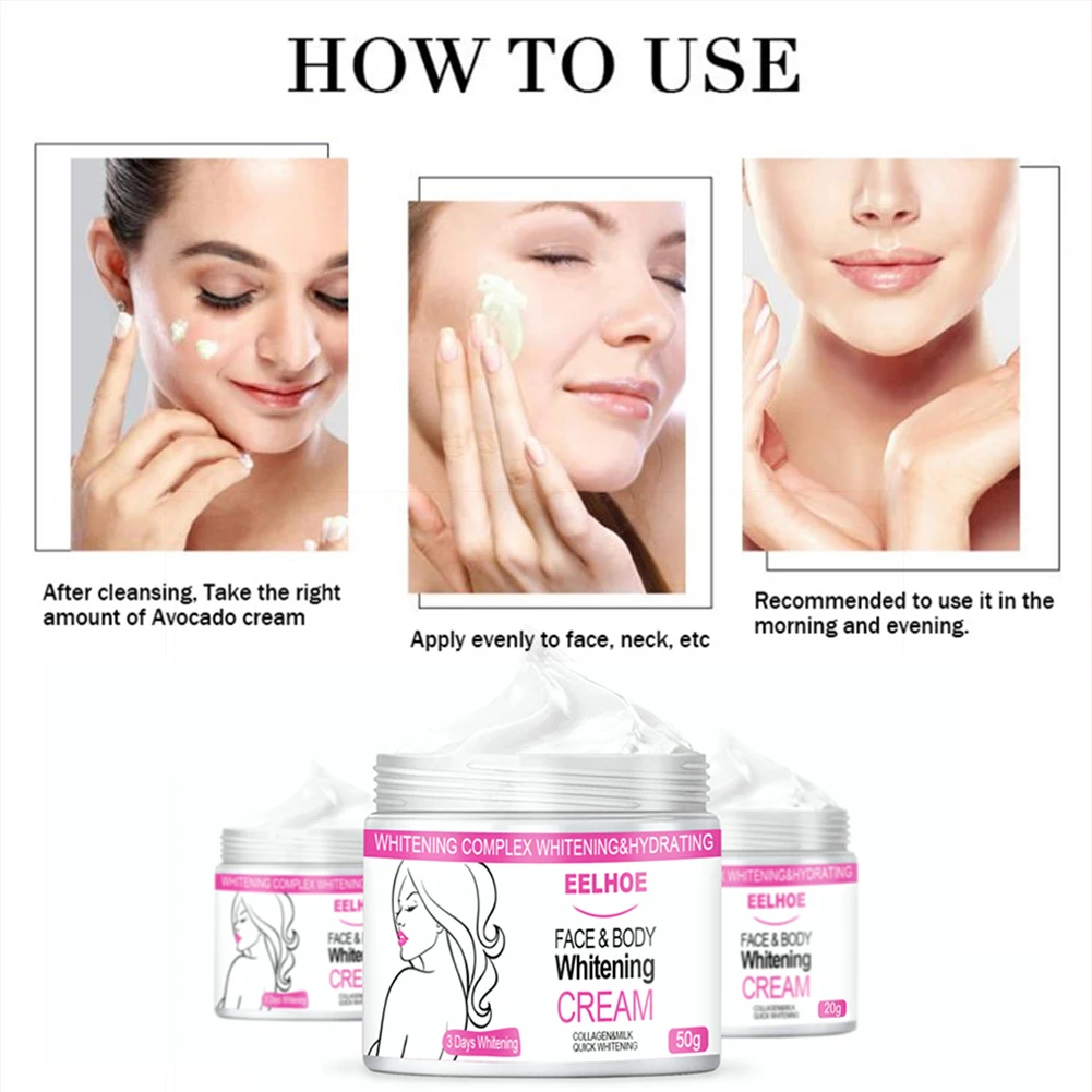 

50/20/10g Whitening Cream Bleaching Body Lightening Moisturizing Nourishing Cream Underarm Back Cream Legs Knees Body Care