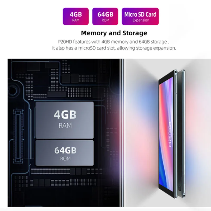 Teclast P20HD планшет на Android 10 экран 1 дюйма 4 Гб + 64 ГБ | Компьютеры и офис