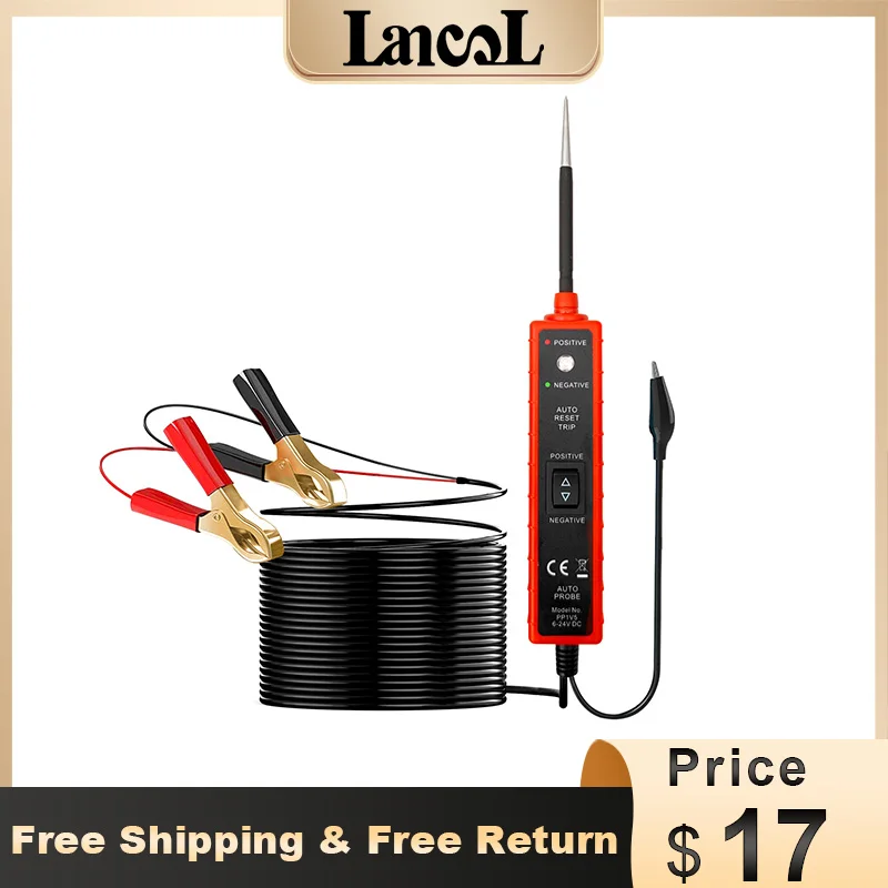 

All-Sun EM285 Red Auto Tester Power Probe Car Electric Circuit Tester Automotive Tools 6-24V DC