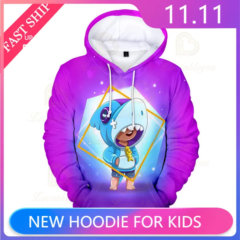 

Stars Shoot Game 3D Print Hoodies Men Clothing Harajuku Sweatshirt Children Cute Crow Shoot Kids Star MAX Child Tops Boys Girls