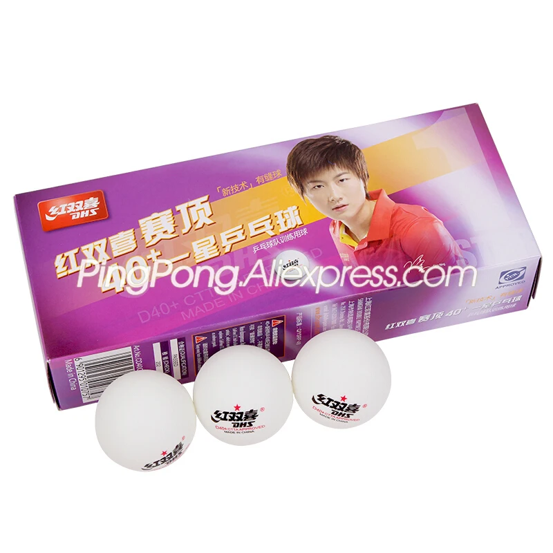 

100 Balls DHS Table Tennis Ball DHS D40+ 1-STAR Plastic ABS Original DHS Ping Pong Balls