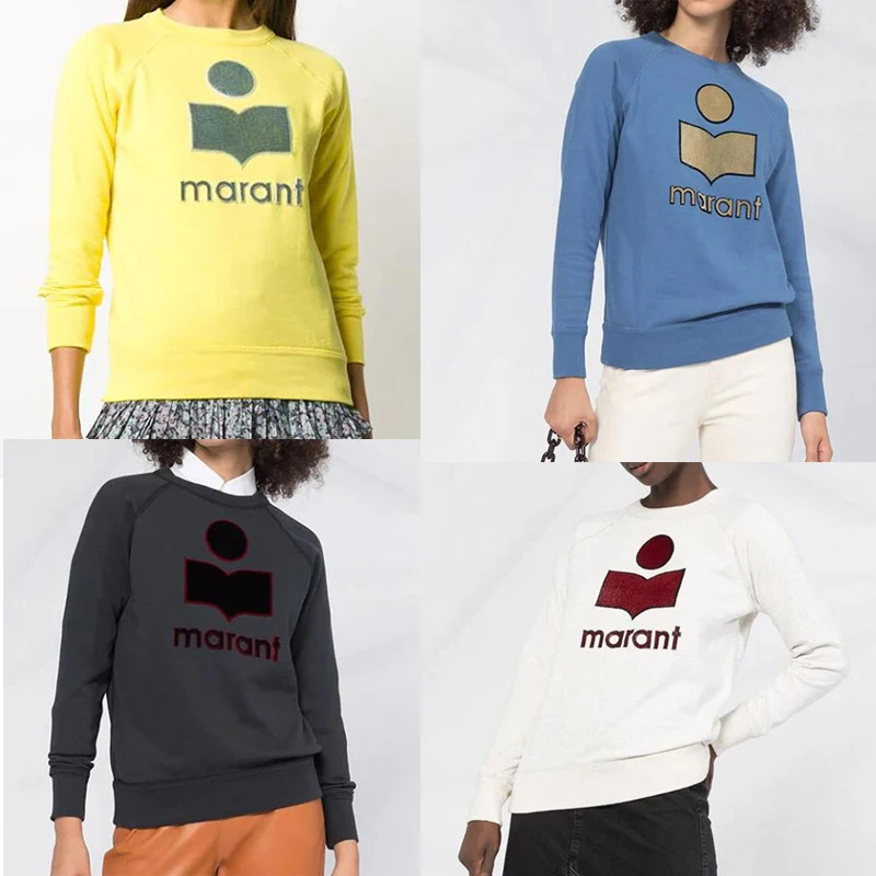 

Women Letter Sweatshirt Lady O Neck Cotton Long Sleeve Casual Hoodies Female Pullover Tops 2021 New Spring Autumn