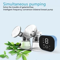 new electric smart breast pump big suction bilateral protable breastfeed milk pump touch screen massage adjustable mode