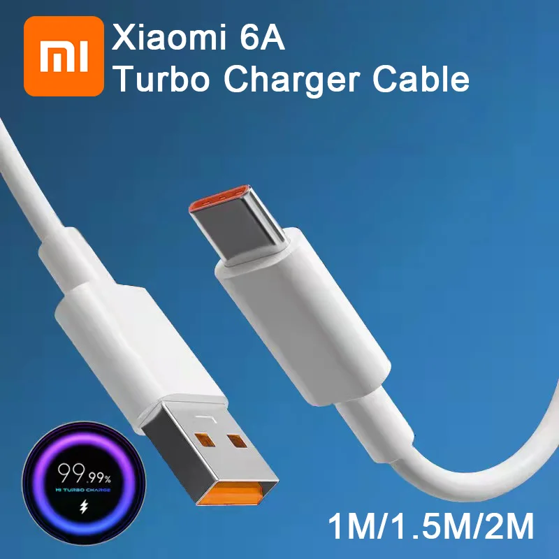 

Xiaomi-Original 6A Type C Usb Cable Charger, Turbo Fast Charge for Mi 11, 10 Pro,5G,9,Poco M3,X3,NFC,Redmi note10,K30s,K40,