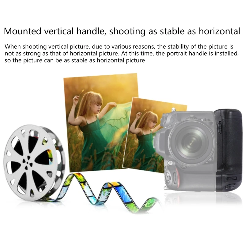 

Vertical Battery Grip Holder for D7100/D7200 Work with EN-EL15 Battery MB-D15