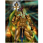 Алмазная вышивка Анубис доберман, египетские боги, стразы, вышивка крестиком, мозаика, египетская вышивка EE2018