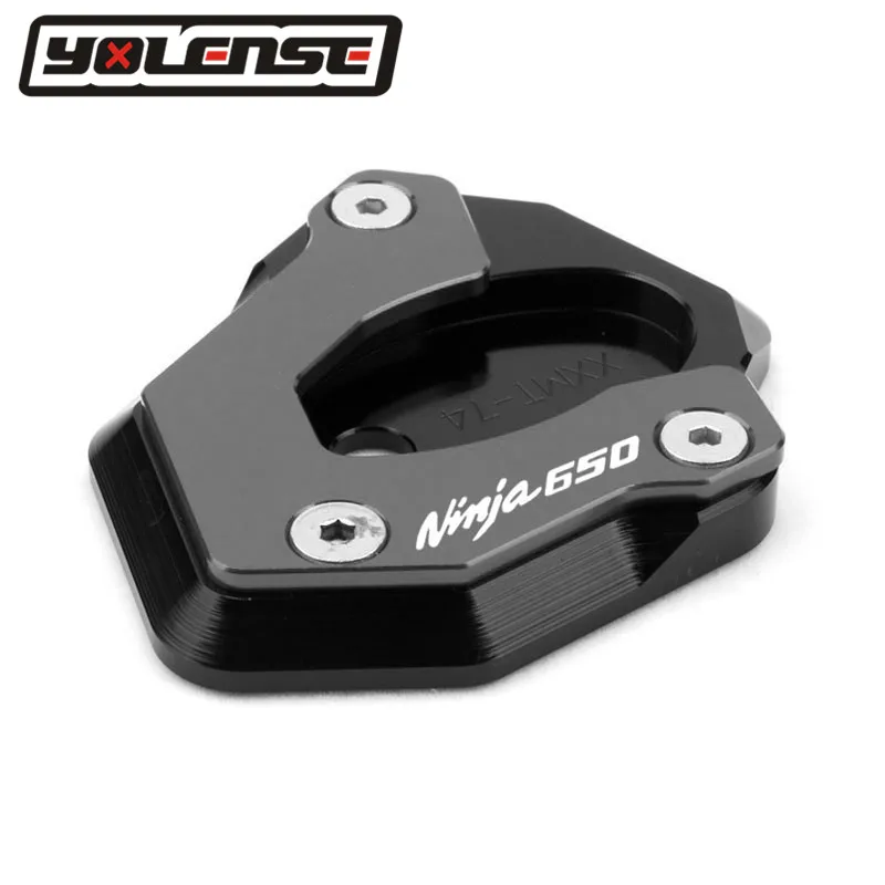 

For KAWASAKI NINJA650 NINJA650R Ninja 650 2017 2018 2019 2020 Motorcycle CNC Aluminum Kickstand Side Stand Extension Plate Pad