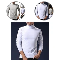 spring top fabulous slim solid color leisure autumn base shirt for daily wear men top winter base shirt