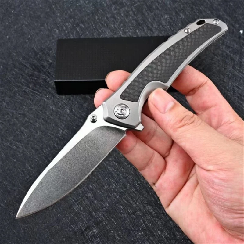 

Folding Knife Original S35vn Steel Titanium Alloy Devil Wing 60-61HRC High Hardness Handle Outdoor Survival Hunting Camping Tool