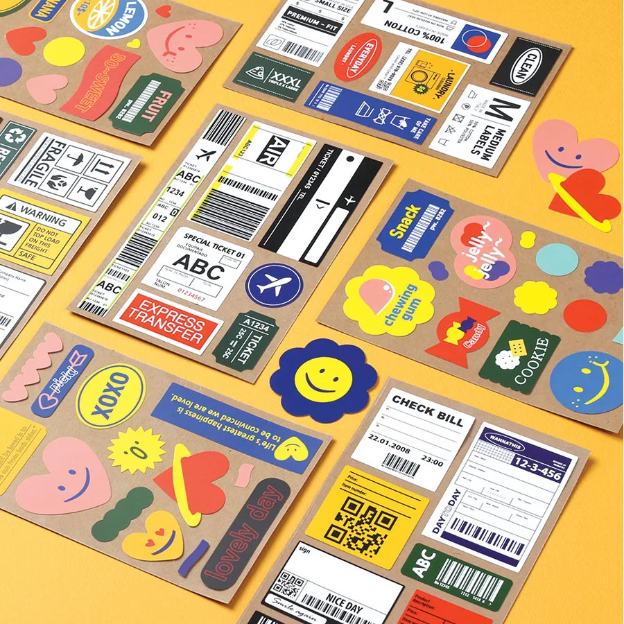 

Наклейки-этикетки из ПВХ, Водонепроницаемые многофункциональные декоративные наклейки на чашки для воды, дневник, наклейки