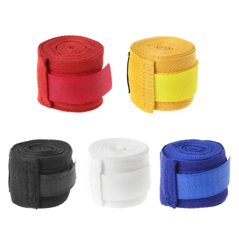 

2pcs 3m Cotton Bandage Boxing Wrist Bandage Hand Wrap Combat Protect Boxing Kickboxing Muay Thai Handwraps Training Gloves