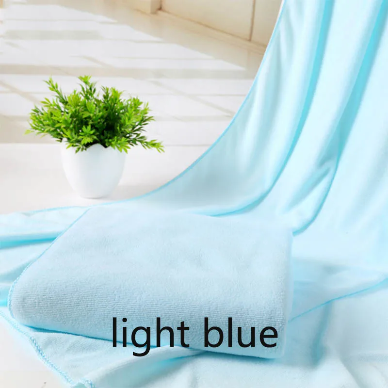 light blue Мягкое впитывающее полотенце из ультратонкого волокна 30*70 см, домашний текстиль, быстросохнущее полотенце для автомобиля, Товары для ванной - Цвет: light blue