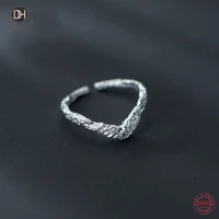 2022 new hot sale 100 925 sterling silver letter v shape rings lucky open rings for women jewelry smt634