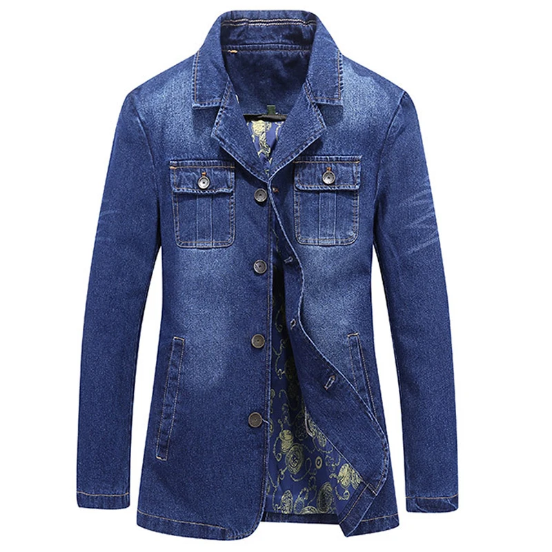 Модная повседневная мужская джинсовая куртка брендовый дизайнерский весенний